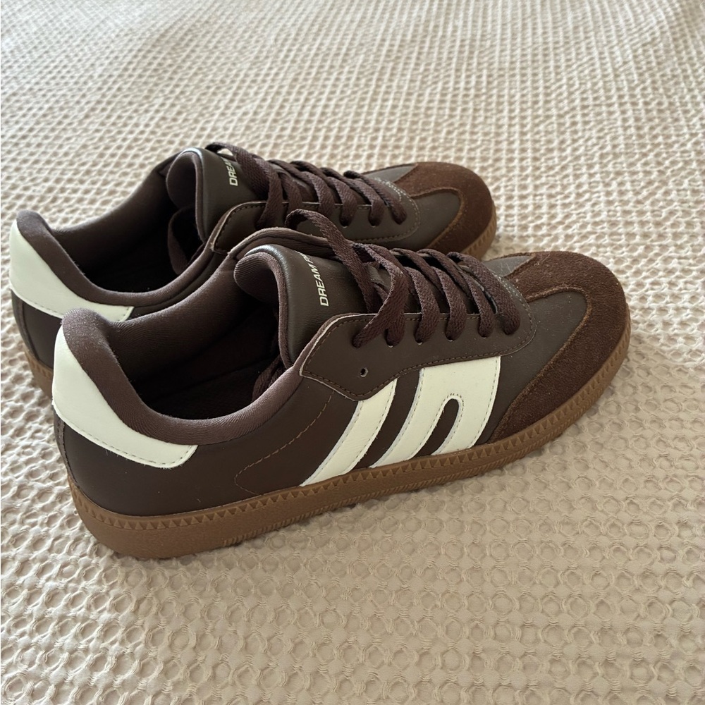 Brown and White Men's Sneakers